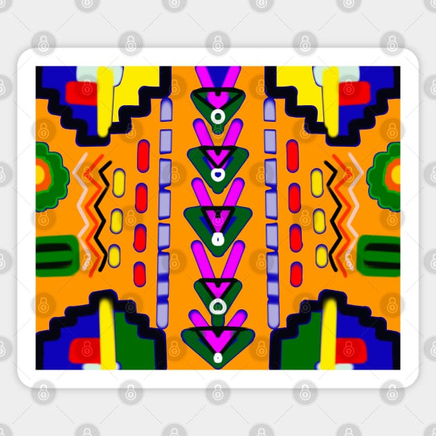 Kente Kinte cloth ii traditional indigenous pattern design inspired by Ghanaian kenten weaving Sticker by Artonmytee